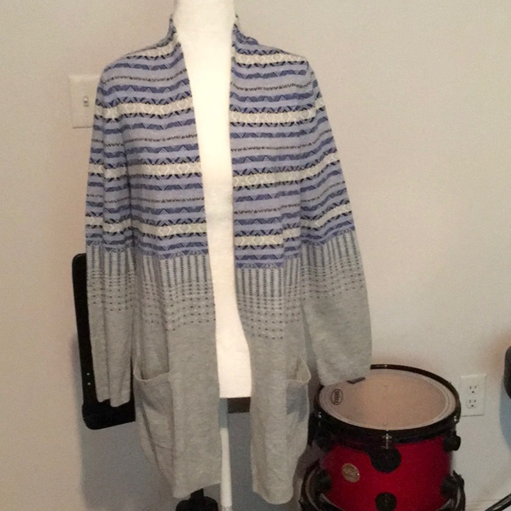 Talbots Lambswool Blend Open Front Cardigan Small